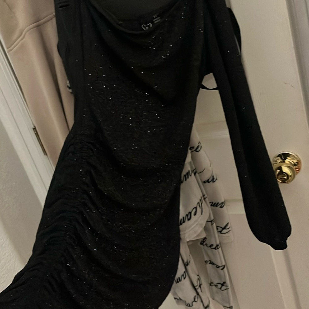 black glitter dress widsor